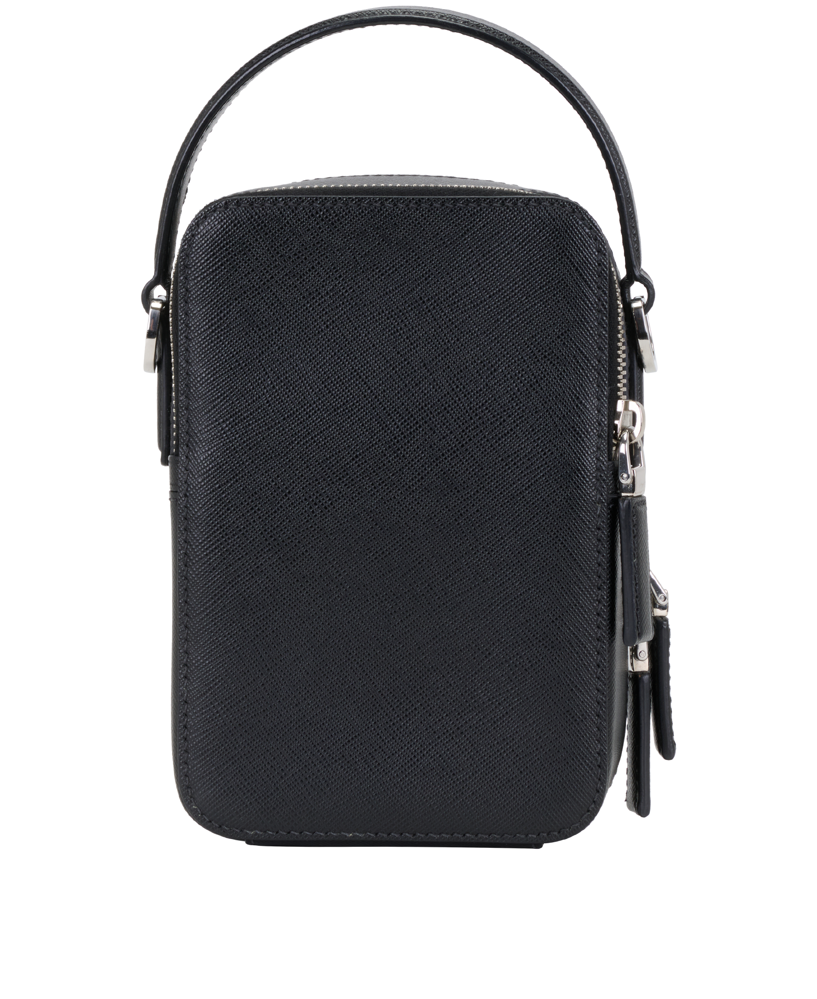 Small Brique, &pound;850, Handbags, Black, Crocodile/Leather, Back view